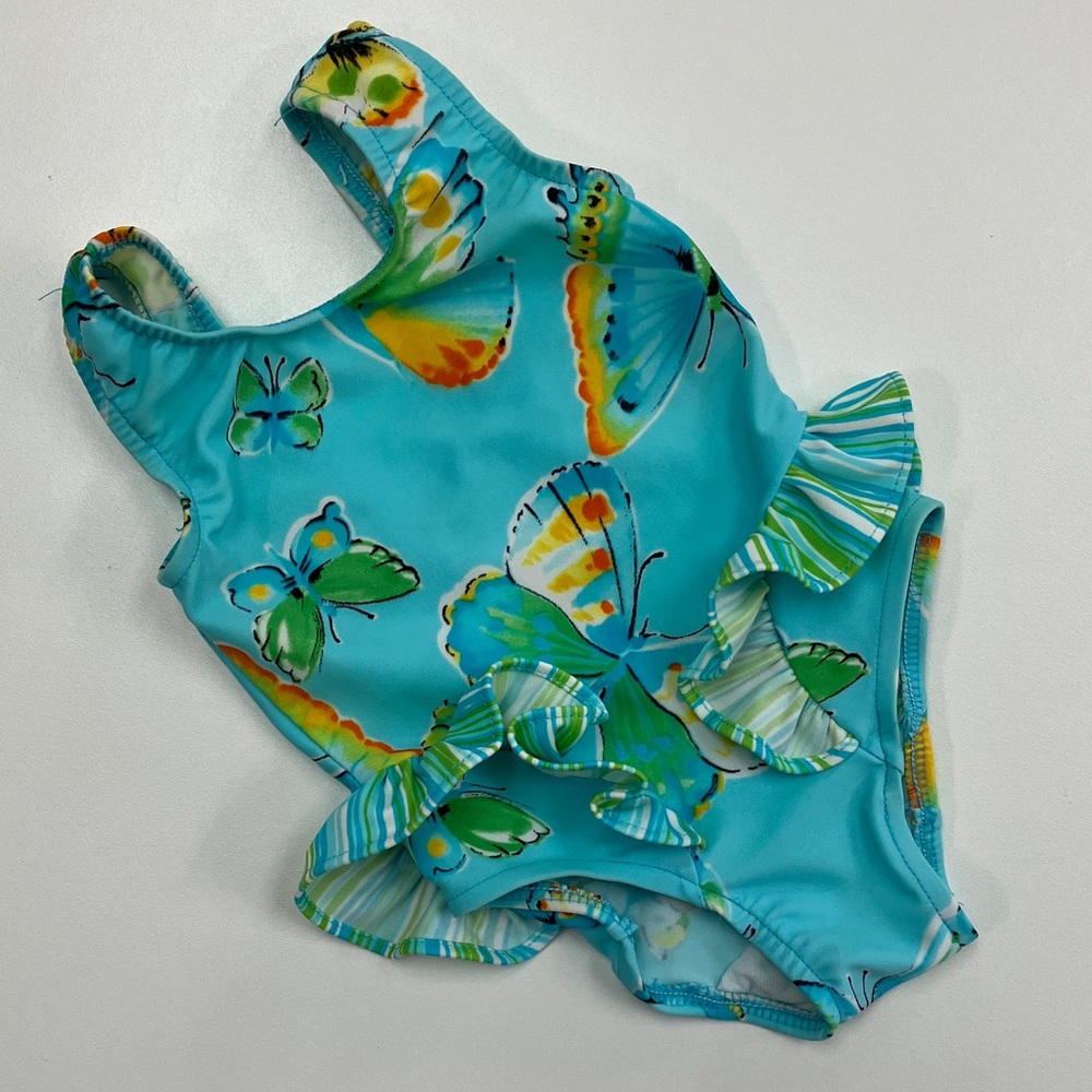 Banana Cabana Bathing Suit (size 12m)